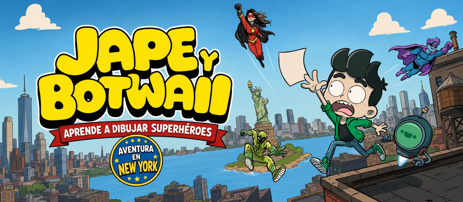 Happy BotWaii: Aprende a dibujar superhéroes, Aventura en Nueva York